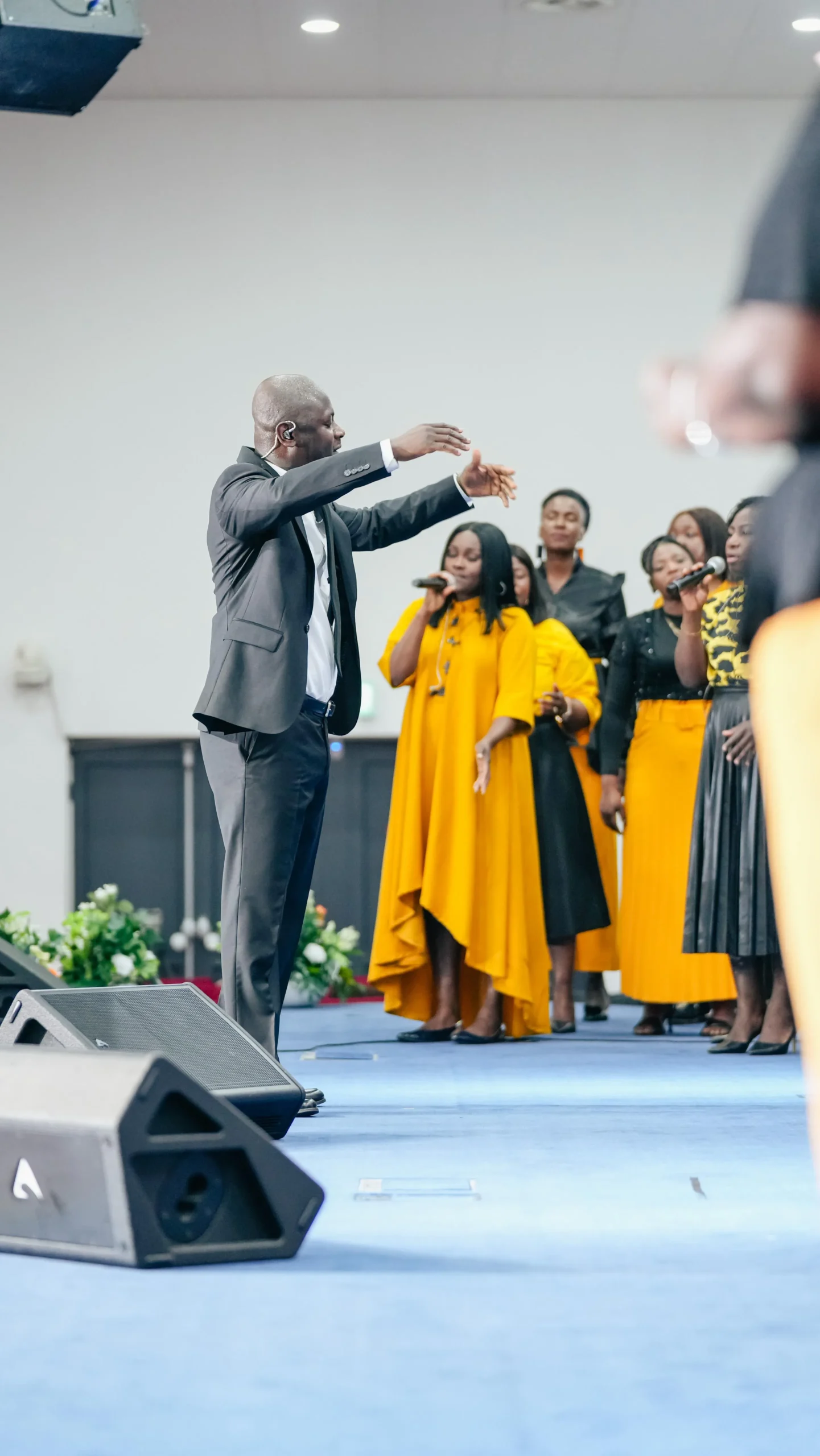 George mentoring a choir